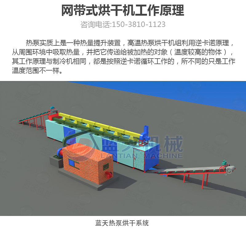 水果片網(wǎng)帶烘干機工作原理